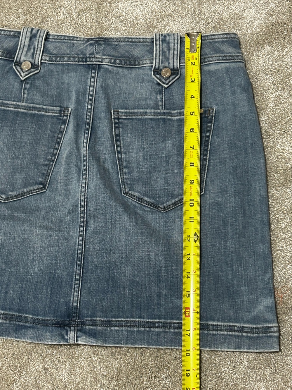 White House Black Market Denim Utility Boot Skirt Size 10 NWT - Picture 8 of 8